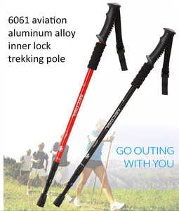 Bâton <span class=keywords><strong>de</strong></span> randonnée télescopique réglable en alliage d'aluminium avec <span class=keywords><strong>embout</strong></span> en acier au tungstène pour la randonnée en plein air et le camping - Product Image 6