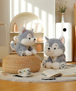 Peluche <span class=keywords><strong>Husky</strong></span> Seduto Super Carino e Soffice con Imbottitura in Morbido Peluche e Cotone PP - Product Image 3