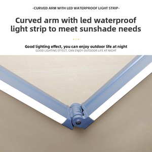<span class=keywords><strong>Toldo</strong></span> Retráctil Eléctrico Automático Plegable Moderno de Aleación de Aluminio con Lona de Poliéster Reforzada, Instalación en Pared - Product Image 4