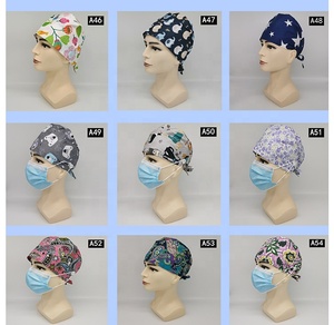 40 colores nuevos sombreros <span class=keywords><strong>con</strong></span> botones para el trabajo enfermera protección auditiva Bandana accesorios para el cabello Doctor Hospital <span class=keywords><strong>gorro</strong></span> quirúrgico Unisex - Product Image 5