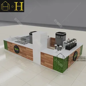 스트리트 거품 카운터 음식 디스플레이 가구 디자인 커피 바 커피 쇼핑 키오스크