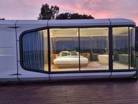 Petite maison moderne Maisons préfabriquées 20ft/40ft 3 chambres Caravane flottante Bureau Pod de couchage Architecture moderne préfabriquée