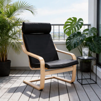 Fauteuil de loisirs moderne en bois massif avec design personnalisé pour salon, finition naturelle, idéal pour la maison ou le bureau.