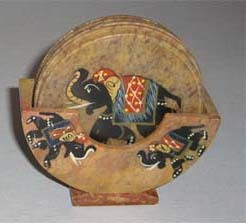 Decorative and Expensive Design Round Shape Hand Painted Different Animals and Birds Design Tea <b>Coaster</b> <b>Sets</b> for Wholesaler - Product Image 2