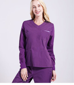 Salopette médicale chirurgicale pur coton à manches longues et courtes robe de lavage des mains salle d'opération robe de gommage médecin combinaison dentaire - Product Image 2