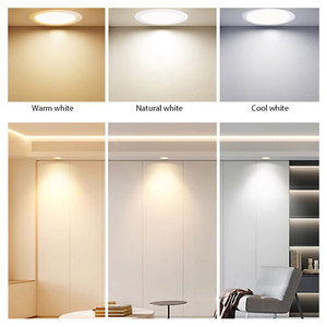 Panel de Luz <span class=keywords><strong>LED</strong></span> Redondo Empotrado en Superficie Banqcn, Nuevo Diseño, 2700-6500K CCT, para Techo, Hogar y Oficina - Product Image 6