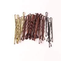 Épingles à cheveux pour femmes 100 pièces accessoires de cheveux alliage en forme de vague épingles à cheveux simples barrettes de pince à cheveux en métal pour coiffure de mariée