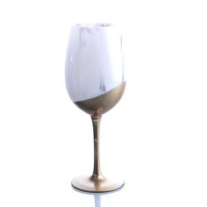 Ensemble de verrerie décorative pour mariage, ensemble de vaisselle de couleur blanche, flûte à <span class=keywords><strong>champagne</strong></span> avec fond doré pour l'eau, le vin, pour un usage domestique - Product Image 3