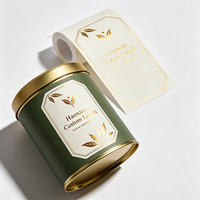 Étiquettes personnalisées Haoxuan pour pots de thé en vrac, autocollants adhésifs imprimés en feuille d'or sur papier d'art de qualité supérieure pour l'emballage de contenants de thé
