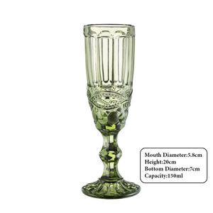 Copas de vino de boda de cristal 150ML para flautas de champán formas de copa para agua y vino accesorios de boda elegantes - Product Image 6