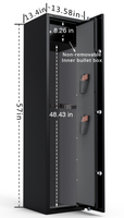 Armoire de rangement sécurisée robuste de 84,11 lb pour objets de valeur longs et volumineux, armoire de sécurité en métal avec étagère interne, coffre-fort verrouillable