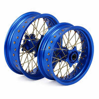 Jantes Supermotard RMZ250 RMZ450 17 pouces, moyeux en aluminium CNC pour RMZ 250 450 toutes années, jantes à rayons de course Motard