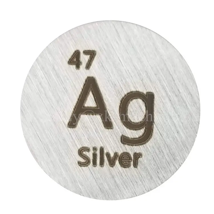 Top Ranking Precious Metal Silver Disc (Ag) 24.26x1.75mm 99.99% Silver for Collection or Experiments