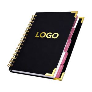 Custom 2025 <b>A5</b> Black Spiral Weekly Wellness Goal <b>Diary</b> Journal Planner Notebook With Gift Box Set - Product Image 1