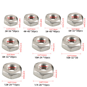 Écrous hexagonaux en acier inoxydable 304 poli, différentes tailles pour applications de fixation - Product Image 5