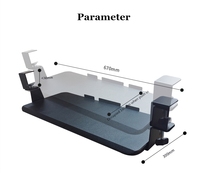 Plateau de clavier coulissant ergonomique en métal moderne à clipser pour bureau - Meuble de bureau pour atelier