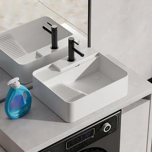 Oferta Especial: Lavadero Moderno Personalizado de Pared con Capacidad de 9L, Fregadero Rectangular para Baño y Lavandería - Product Image 2