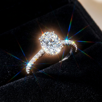 Bague de fiançailles en argent 925 avec diamant moissanite ovale de 1,5 ct, bijoux fins de luxe NORELLE pour femmes