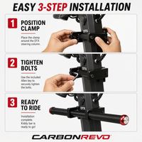 Colonne de direction en fibre de carbone pour trottinette électrique Carbonrevo, tige pliable pour une utilisation quotidienne, ajustement parfait, haute qualité