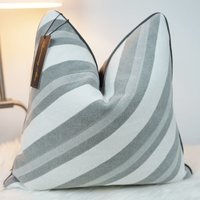 Housse de coussin de luxe en microfibre jacquard à motif géométrique 45x45, style nordique moderne, pour la maison et l'hôtel