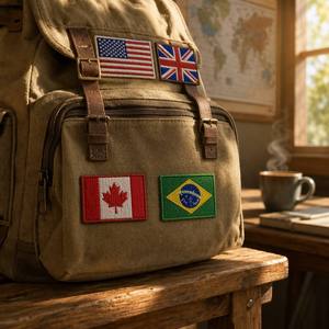 Patchs brodés à crochets et boucles OEM/ODM de <span class=keywords><strong>petite</strong></span> taille 5*3 8*5, drapeaux nationaux mixtes, certifiés CE, badges Velcro multi-pays pour sacs et chapeaux - Product Image 4