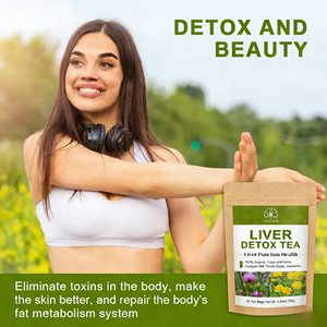 ชาสมุนไพรดีท็อกซ์ตับ OEM 42 วัน สูตรผสมออร์แกนิค 100% ประกอบด้วยมิลค์ธิสเซิล แดนดิไลออน ขมิ้น สะระแหน่ ช่วยทำความสะอาดและบำรุงฟังก์ชันตับ - Product Image 3