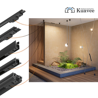 Système d'éclairage magnétique encastré flexible tissé pour plafond intérieur moderne Kuavee, éclairage sur rail magnétique LED