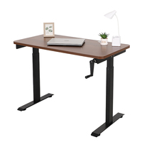 Grand rehausseur de bureau Table assise et debout Manivelle manuelle Cadre de pieds de bureau réglable en hauteur