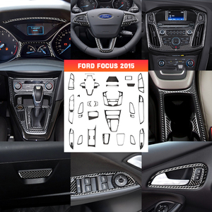 Shasha per <span class=keywords><strong>Ford</strong></span> <span class=keywords><strong>Focus</strong></span> 2015-2018 Kit Completo di <span class=keywords><strong>Accessori</strong></span> Interni in Vera Fibra di Carbonio Decorazioni <span class=keywords><strong>Auto</strong></span> Servizio OEM - Product Image 2