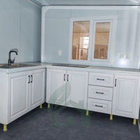 EU-Standard 20ft Erweiterbares Containerhaus Vorgefertigtes Luxus 2-Zimmer Modulares Haus Schnell Montierbares Fertighaus Komplettlösung