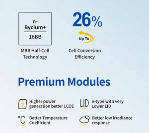 JAディープブルー4.0プロシリーズJAM66D42 MB商用家庭用N型両面ガラス二面発電単結晶600W 605Wソーラーパネル - Product Image 2