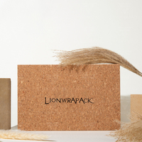 Boîte à couvercle magnétique Lionwrapack avec logo personnalisé, texture chêne écologique, fabriquée à la main pour l'organisation et le stockage d'outils