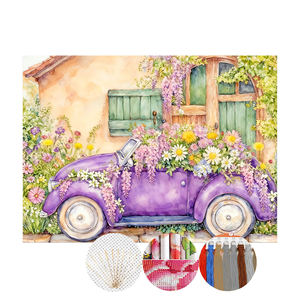 Nouveautés : Motif floral imprimé pour voiture, artisanat brodé DIY, modèle de point de croix - Product Image 1
