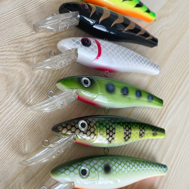 FROT- 3D Eye Big Wobbler Angel köder Sea Troll ing Minnow Japan Swimbait Crazy Crank bait Angel gerät