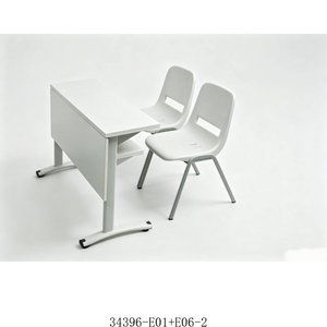 Adjustable Height School Desk And <b>Chair</b> With Blue Top And Metal Frame For Child Use Model 34396-KZ18 - Product Image 3