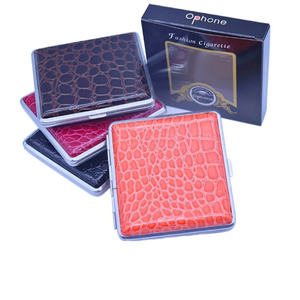 <span class=keywords><strong>Paquet</strong></span> de 20 à la mode étui à cigarettes en métal en <span class=keywords><strong>cuir</strong></span> noir étui à cigarettes en <span class=keywords><strong>cuir</strong></span> Pu - Product Image 6