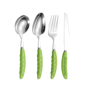 Cubiertos de Acero Inoxidable 304, Juego de Cuchillo, Tenedor y Cuchara con Mango de Cerámica, Cuchara para Postre/Té, Cubertería para Restaurante/Hotel - Product Image 5