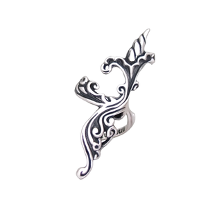 Orecchini a polsino Jkcb vintage con design vegetale in argento 925, gioielli unisex per tutti i giorni - Product Image 1