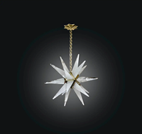 Lustre LED moderne et élégant en cristal de roche Star 20 avec angle de faisceau de 360° pour îlot de cuisine et salle à manger