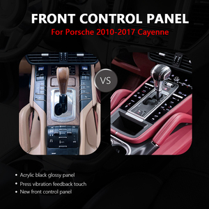 Accessoires pour panneau de changement de vitesse <span class=keywords><strong>Bouton</strong></span> de galvanoplastie pour Porsche Cayenne 2010-2017 Panneau décoratif de console centrale intérieure de voiture - Product Image 3