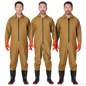 Cuissardes <span class=keywords><strong>de</strong></span> chasse et <span class=keywords><strong>de</strong></span> <span class=keywords><strong>pêche</strong></span> personnalisées pour hommes avec bottes en PVC et cuissardes <span class=keywords><strong>de</strong></span> poitrine imperméables en caoutchouc Ventes directes en usine - Product Image 4