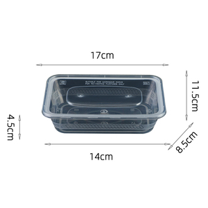 Disposable transparent takeaway fast food packaging box Tourism snacks packaging box 750ml Customizable transparent box