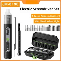 Kit de tournevis électrique à couple réglable avec lampe de poche intégrée, tournevis de précision pour la réparation de téléphones portables et d'appareils électroniques