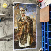 Mosaïque en verre taillée à la main au design moderne personnalisé motif mural carrelage d'art pour la décoration murale de la chambre à coucher
