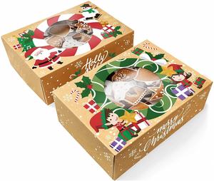 Bulk 12Pack Kraft <b>Christmas</b> Cookie Packaging Box Bakery <b>Christmas</b> Treat Candy Cookie <b>Boxes</b> for Gift Giving Food Packaging <b>Boxes</b> - Product Image 1
