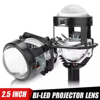 HYNBYZJ Nouveau phare antibrouillard LED pour voiture 2,5 pouces 90W H4 H7 étanche avec lentille bi-projecteur hyperboloïde, ajustement universel 6000K 9-24V