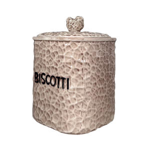 Scatola per Biscotti in Ceramica Effetto Marmo 17x17 H.18cm Grigio Tortora - Product Image 1