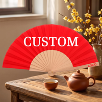 Ventilador de mano de madera personalizado impreso para fiestas de verano diseño plegable con logotipo de técnica pintada regalo ventilador plegable de estilo español
