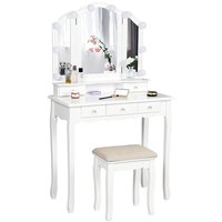 Usine professionnel rose miroir chêne mobile ensemble moderne lumière blanc maquillage meubles maquillage vanité ensembles coiffeuse