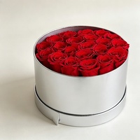 Coffret de roses éternelles stabilisées, véritables et immortelles, pour la fête des mères et la Saint-Valentin, vente en gros
